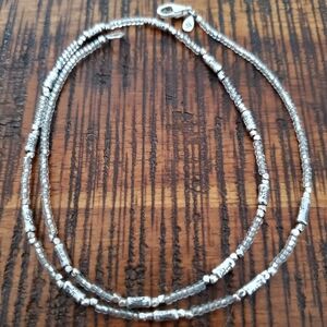Silpada 925 Sterling Silver Petite Beaded Station Necklace